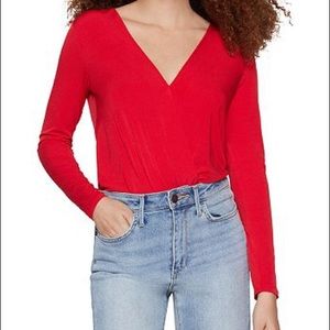 NWT BCBGeneration Surplice Bodysuit - Size XXS